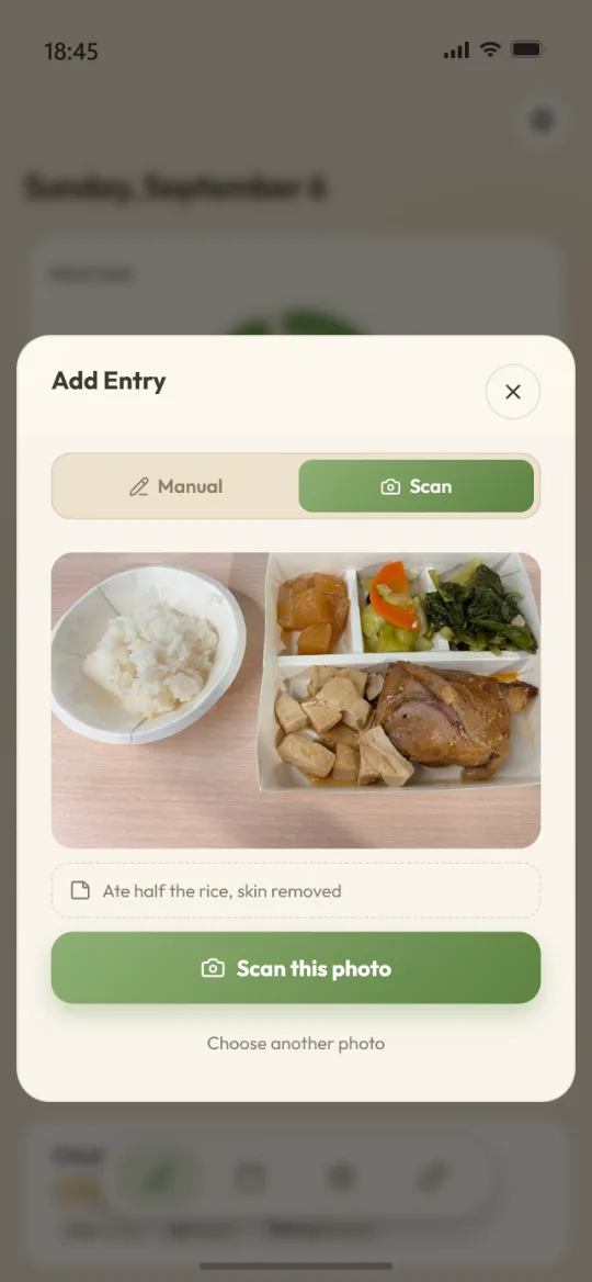 Recognising a plate of food from a photo